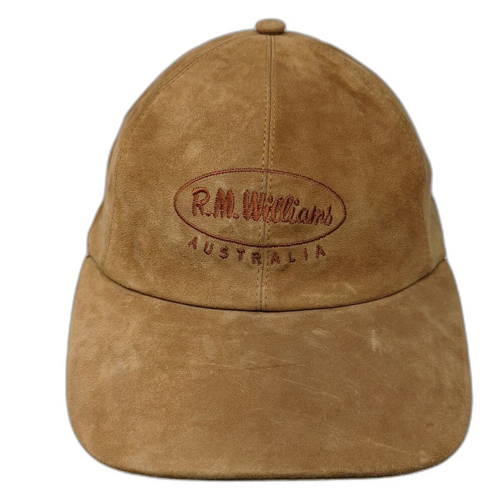R.M. Williams Baseball Cap Brown One Size Kangaroo Leather Made in Australia hat